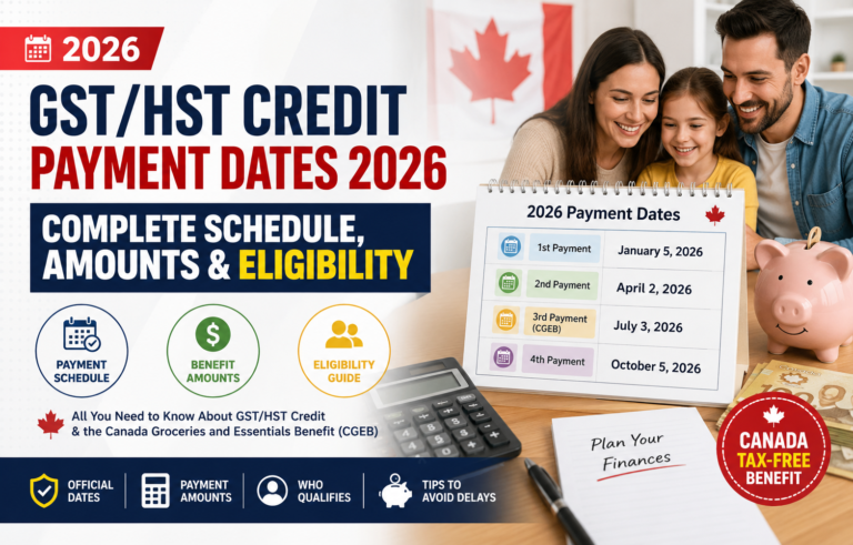 GST/HST Credit Payment Dates