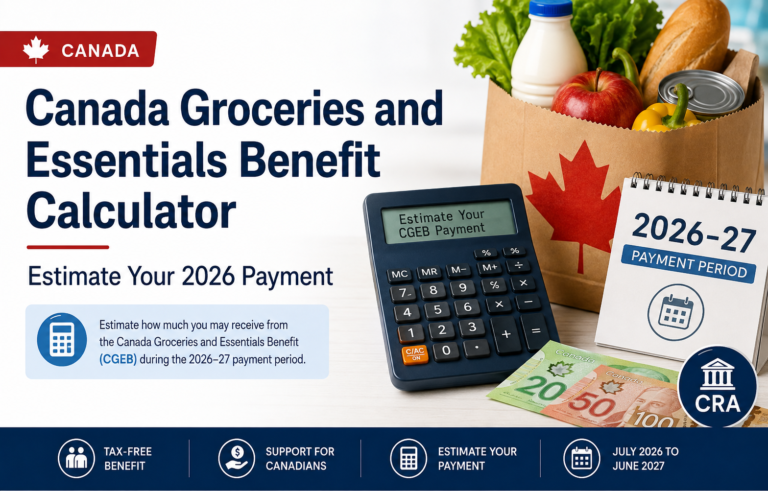 Canada Groceries and Essentials Benefit Calculator